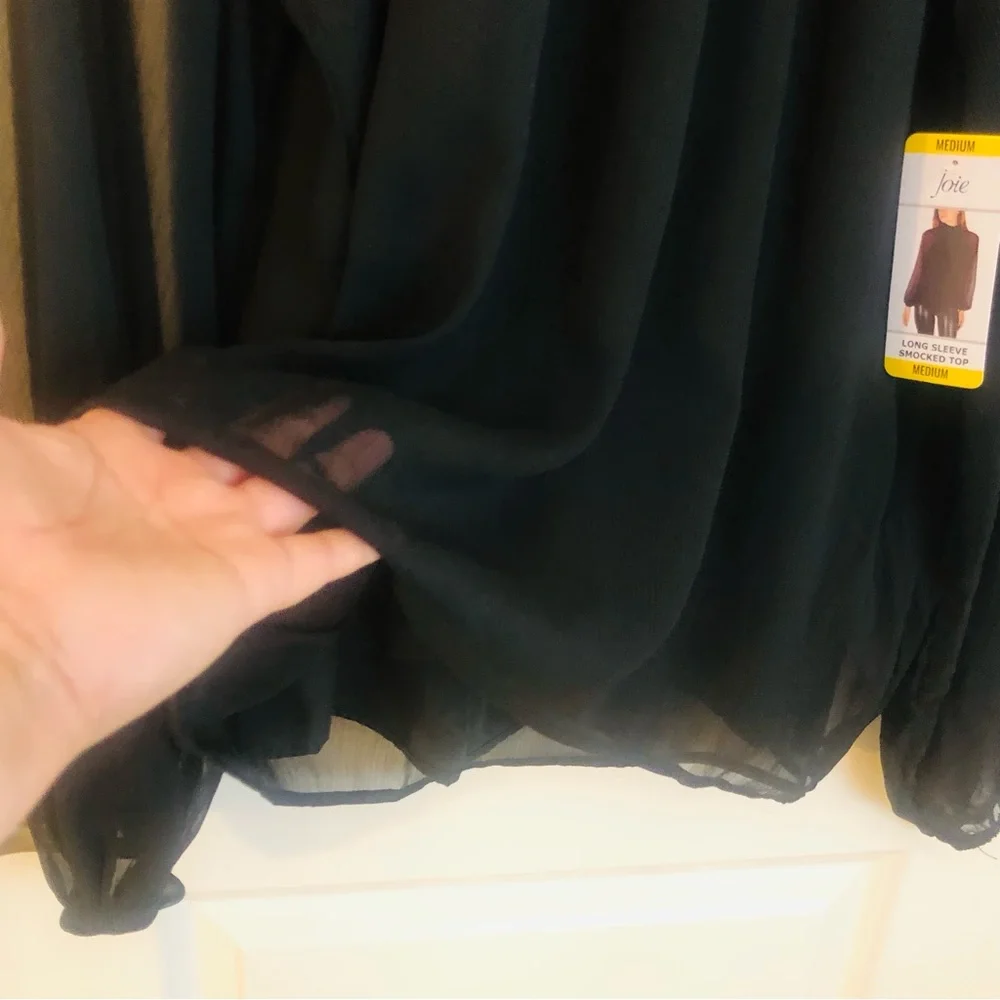 NWT Joie Limited Edition Ladies Long Sleeve Smocked Blouse. MRSP $278.00 - Picture 10 of 16